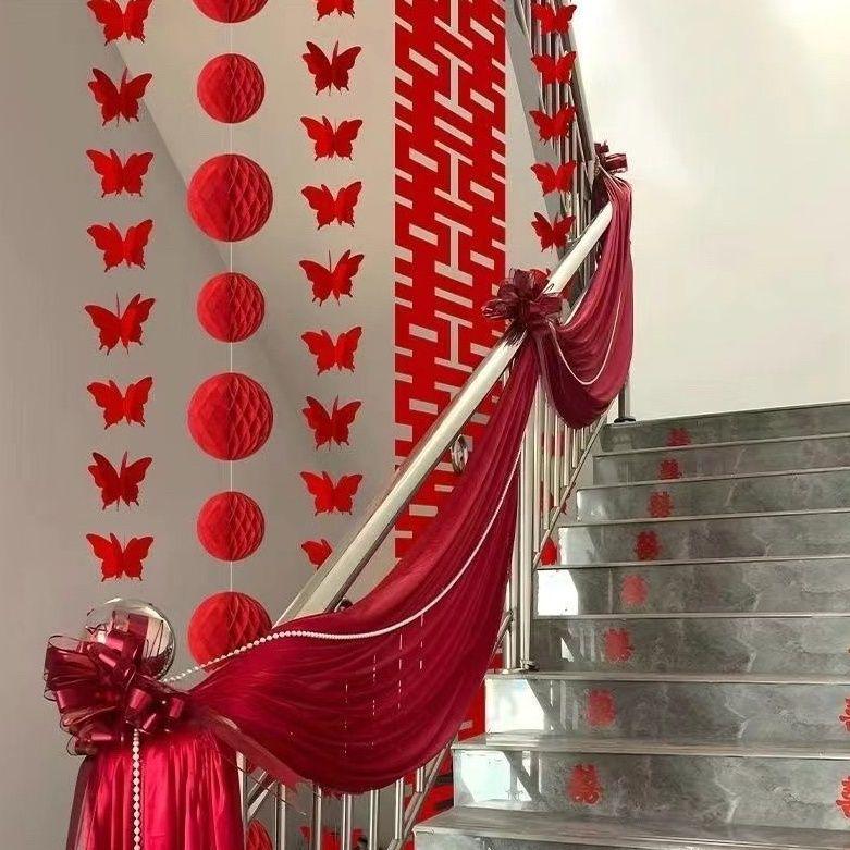 Stair Handrail Wedding Cloth for Stage and Ceiling Decorations