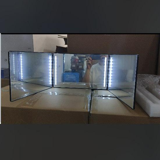 Three-Way Folding Telescopic Self-Haircut Mirror