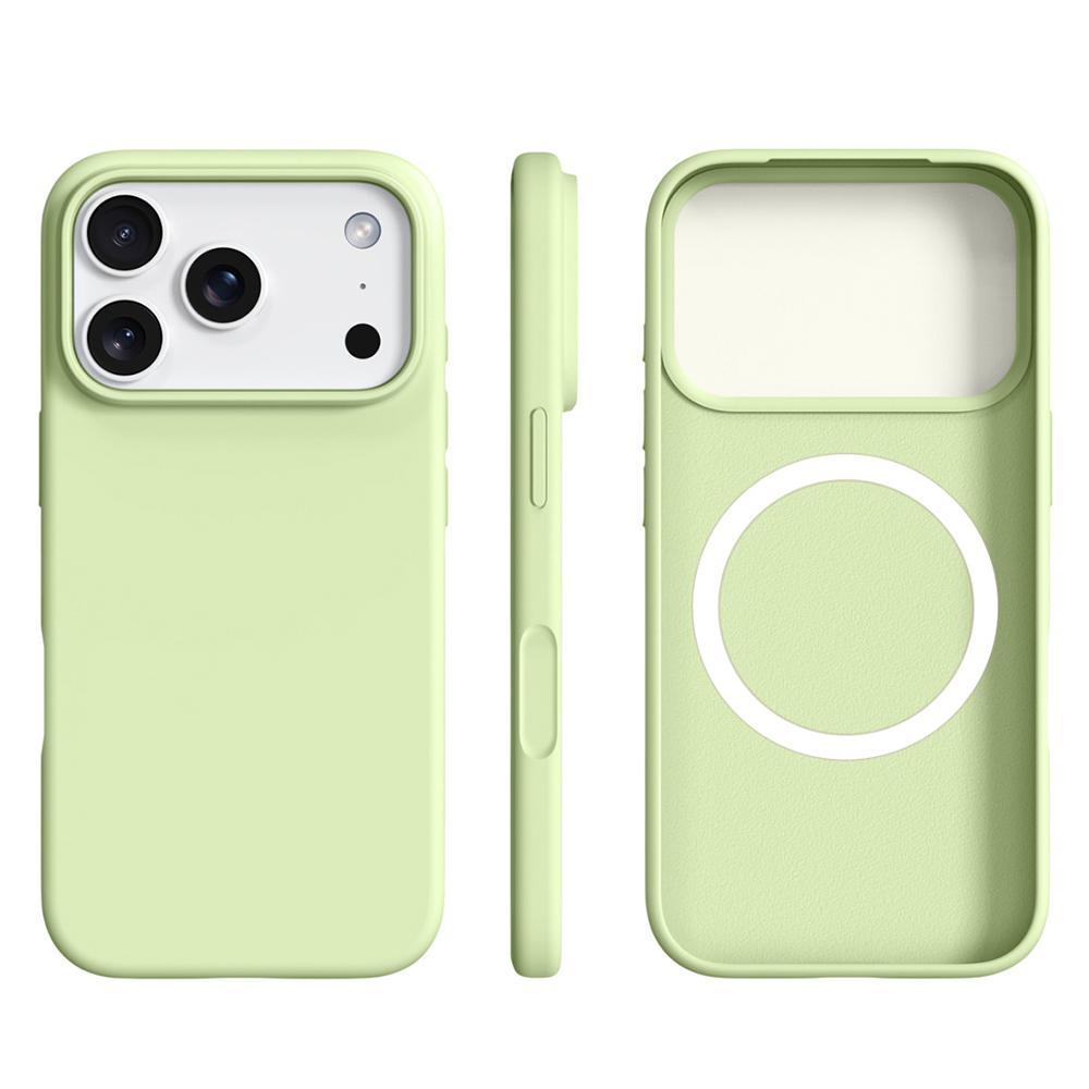 For iPhone 17 Pro Case Compatible with MagSafe Ultra Thin Liquid Silicone + PC Phone Cover