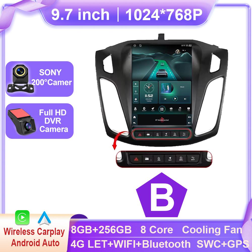 Android 15 Car Radio For Ford Focus MK3 2011 - 2019 Multimedia Video Player Navigation GPS Stereo Auto Carplay 2din New BT Dvd