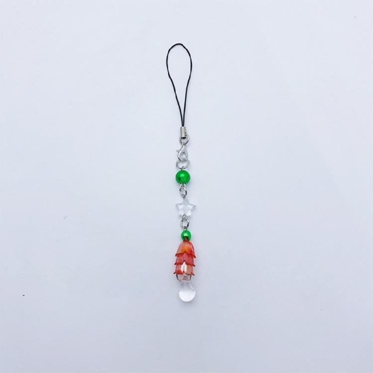 Handmade Keychain Colorful Star Pendant Phone Chain Christmas Tree Beaded Strap