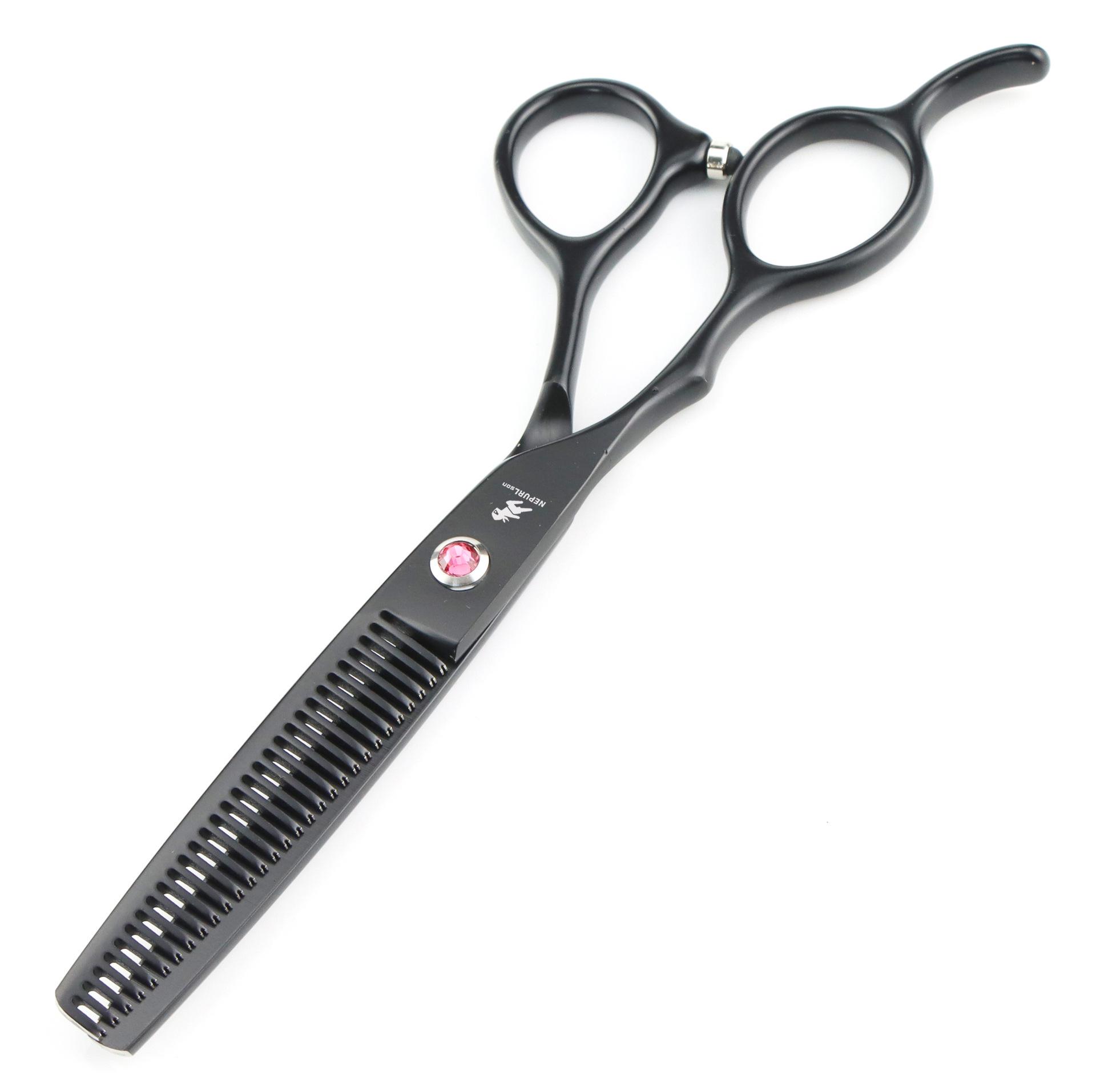 6-inch Black Left-Handed Thinning and Straight Shears