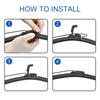 3PCS for TOYOTA Previa Tarago Estima 2000-2005 26"+18"+16" Front Rear Wiper Blades Windshield Windscreen Window Cutter