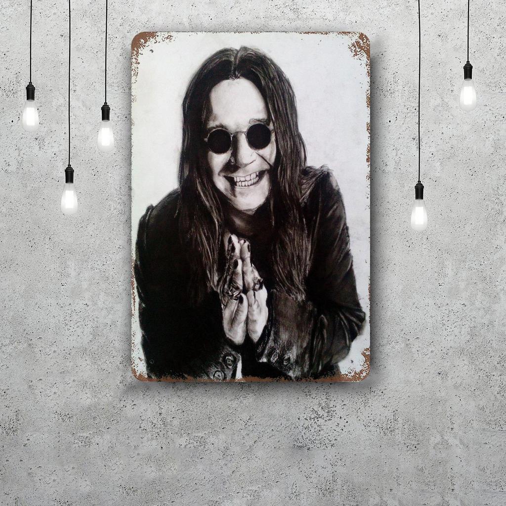 Ozzy osbourne Dekorationsposter Vintage Blechschild Metallschild Dekorative Plakette für Pub Bar Man Cave Club Wanddekoration