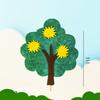 Forest Leaves Cake Topper: Apple & Coconut Tree Decor with Free Shipping