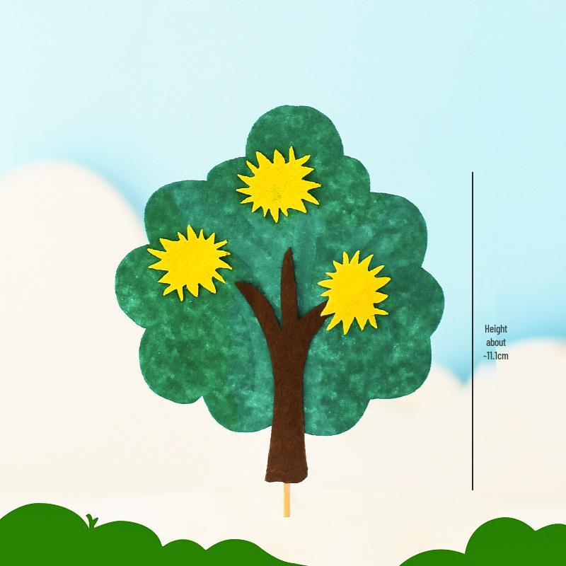 Forest Leaves Cake Topper: Apple & Coconut Tree Decor with Free Shipping