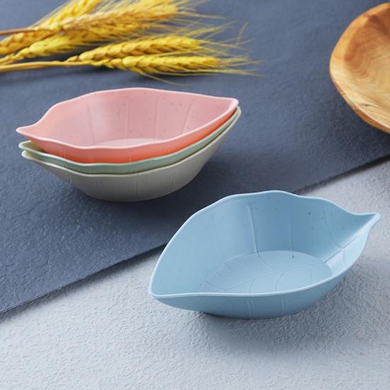 Dipping Dish Leaves Shape Japanese Style Smooth Edges Stackable Non Slip Bottom Serving Burrs Free
