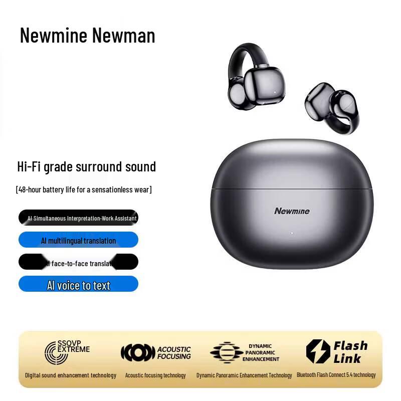 

Newman S7 Clip-On AI Smart Wireless Bluetooth Sport Earphones