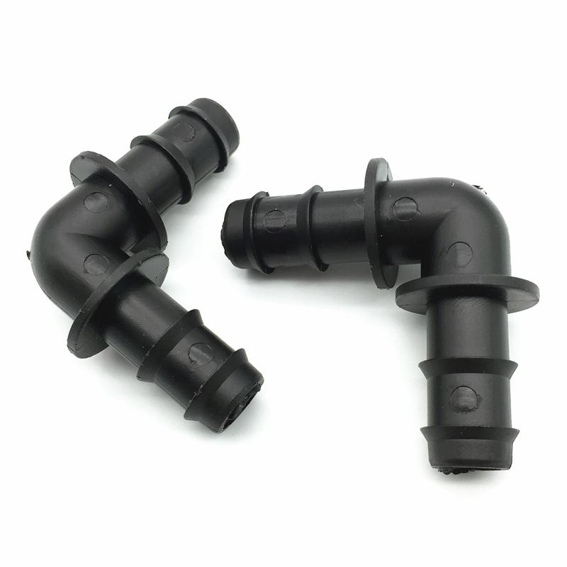 10pcs black 12 mm hose connector barb interfaces irrigation tool industrial equipment, pipes 90-degree steering components