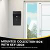 Wall Mounted Mail Box Metal Donation Box with Practical Slot Lock and Key Safe Reliable Cash Drop Box for Home Office Outdoor