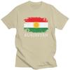Kurdistan Flag Print T-Shirt Unisex Short Sleeve Cotton Casual Streetwear Tee