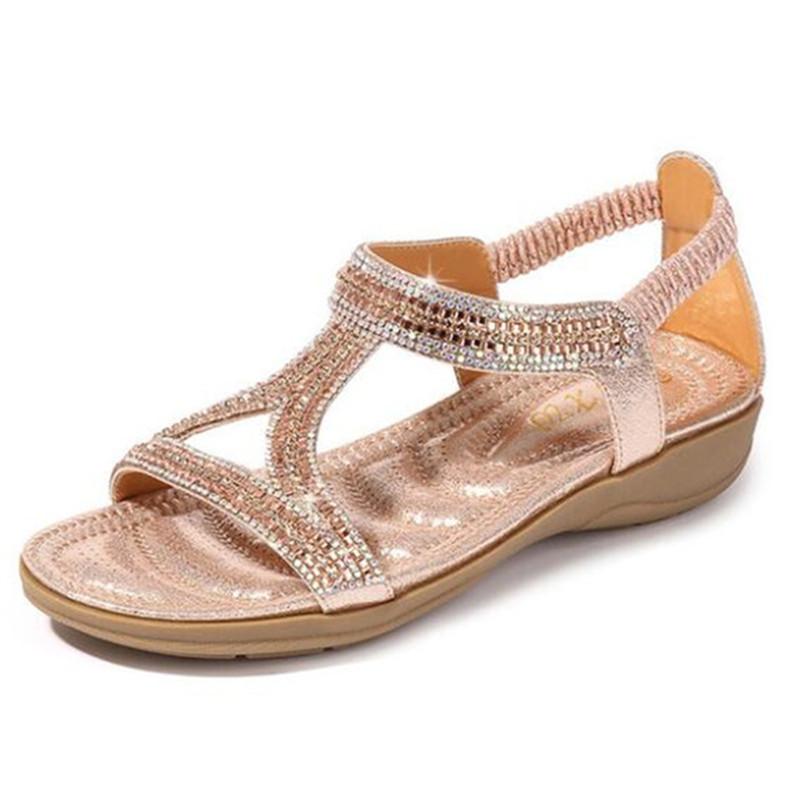 fashion Fashion Diamond Sandals Women 2024 New Summe Ladies Casual Beach Outdoor Flip Flop Sandals Soft Bottom Flip FlopShoes Big Size