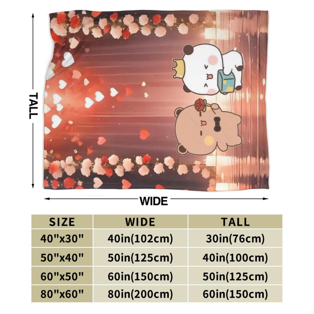 Bubu & Dudu Heart Love Blanket Super Warm Fluffy Plush Bedding Throws For Students Living Room Flannel Bedspread Bed Cover