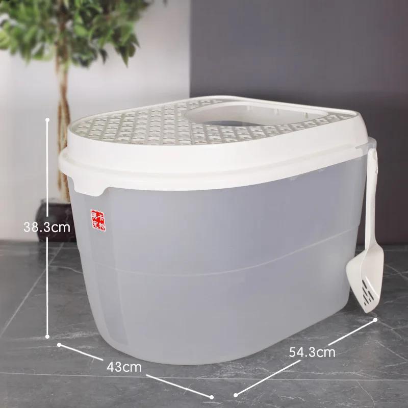 Cat Litter Box Top-entry Fully Enclosed Oversized Splash-proof PetToilet Extra Large Cat Litter Box