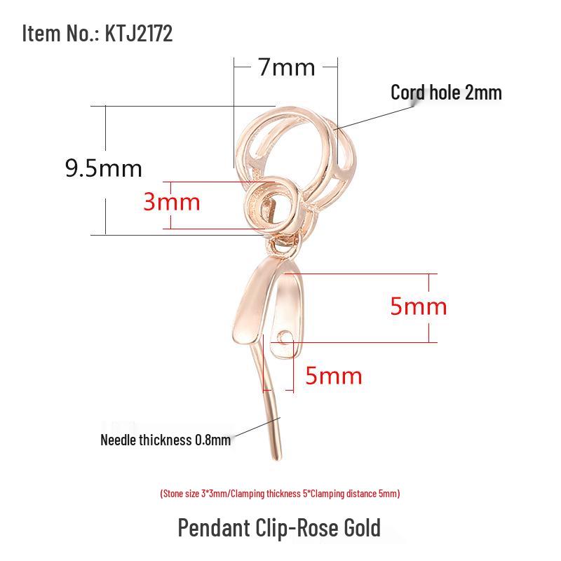 

Gold-Plated Silver Melon Seed Buckle for DIY Inlaid Pendants Necklace Jewelry Material 925 Silver