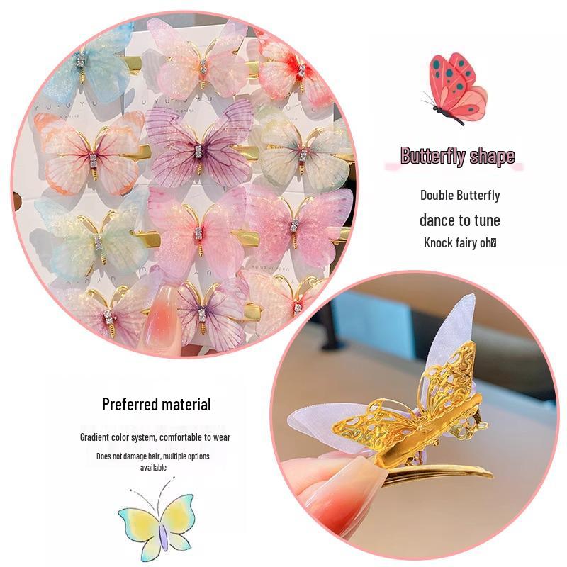 Butterfly Hair Clip for Girls - Fairy-Inspired Side Clip and Hair Pin Accessory