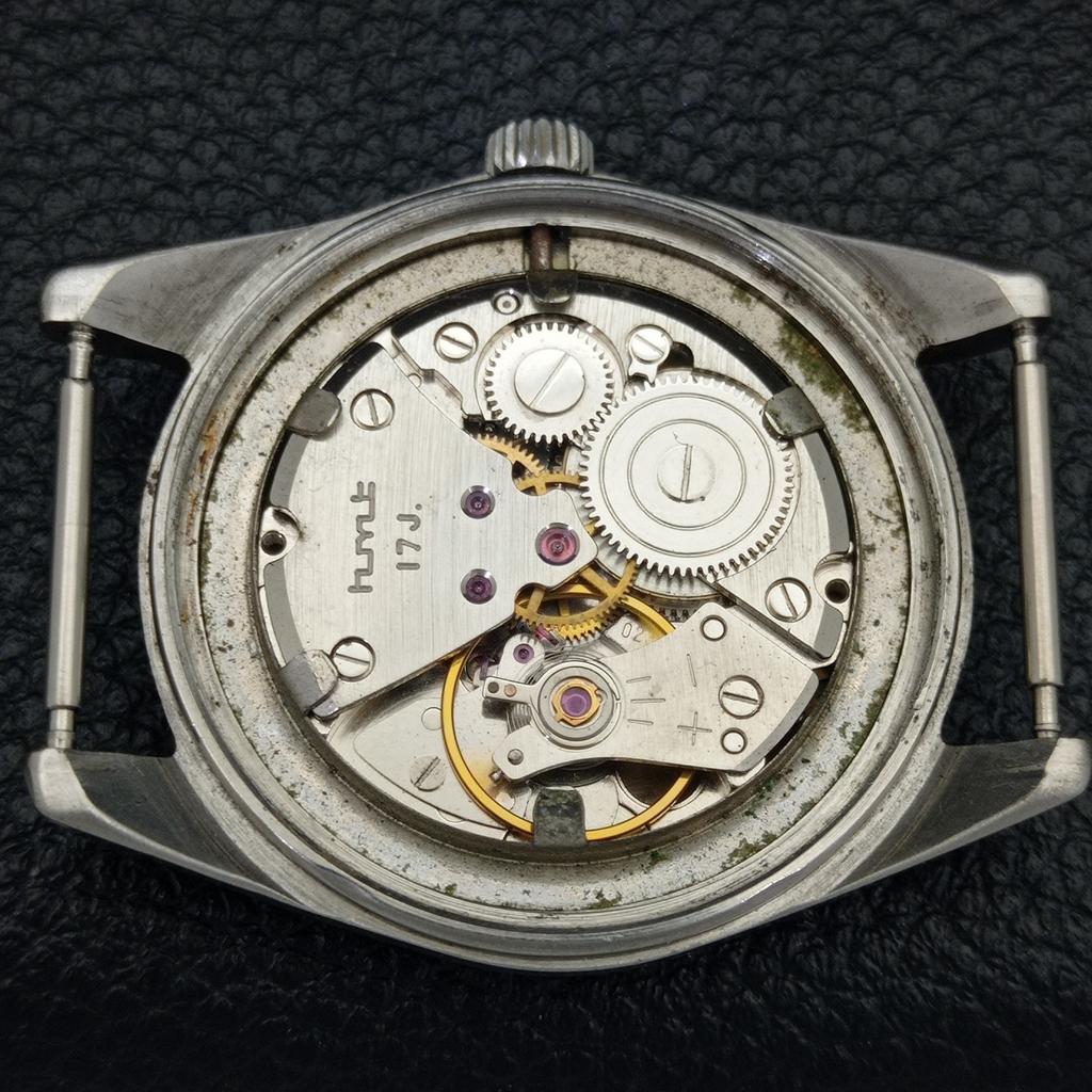 VINTAGE HMT JANATA HAND-WINDING INDIAN MENS WHITE COLOR DIAL WATCH a700095-5