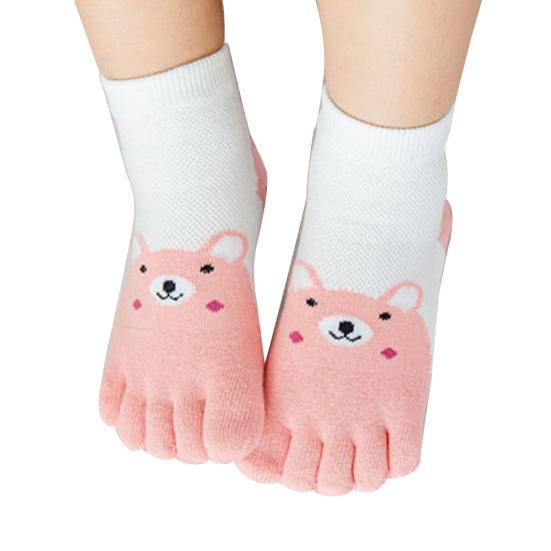 1 Paar Kinder Junge Mädchen Niedliche Cartoon-Tier Mittelrohr Split Five Toe Socken