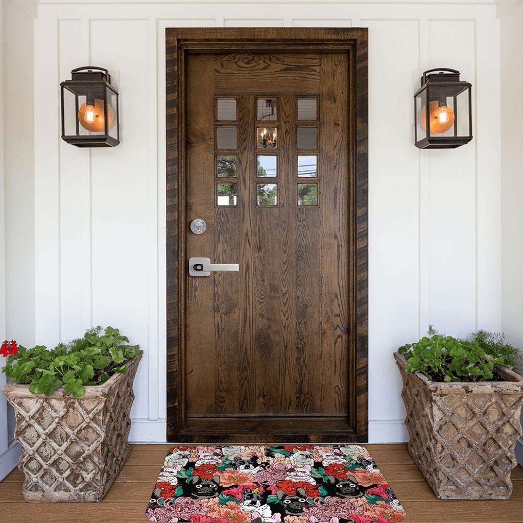 French Bulldog Doormat Anti-Slip Kitchen Bathroom Mat Living Room Floor Door Entrance Carpet Rug