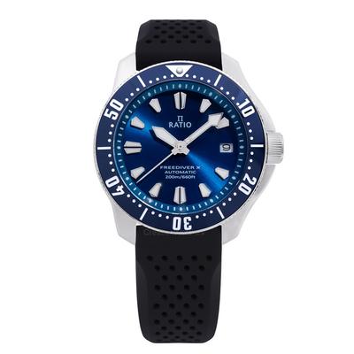 FreeDiver X Ocean Blue With Blue Ceramic Inlay Automatic RTX003 200M Reloj Hombre