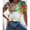 New Flower Petal Pattern T-Shirts Floral 3D Print Women's Short Sleeve Round Neck T Shirt Tees Harajuku Y2K Tops Female Clothing