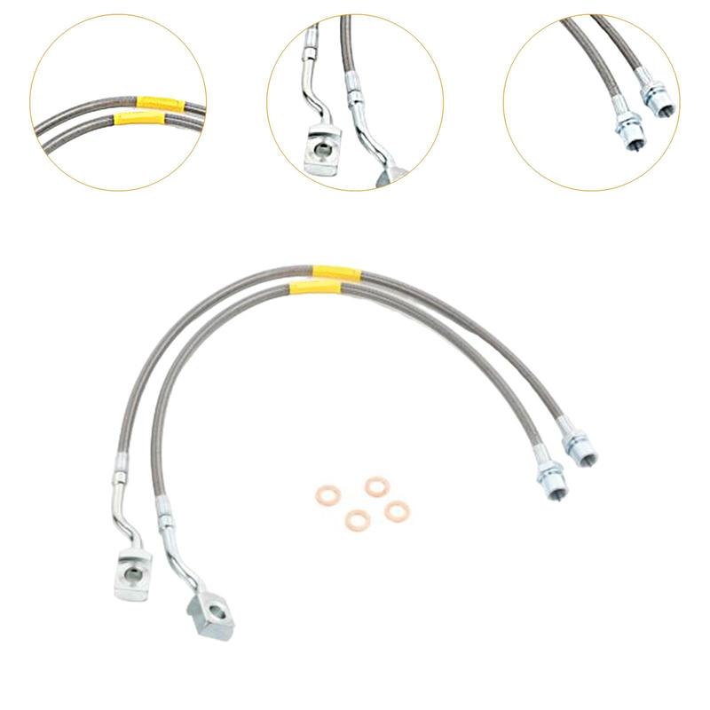 Professional Front Brake Lines Replacement Kit Stainless for 1500 2500 3500 HD Vehicle Upgrade