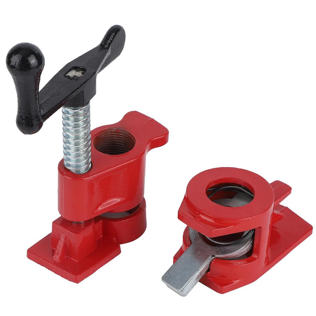 4Sets 3/4" Quick Release Heavy Duty Wide Base Iron Wood Metal Clamp Set Woodworking Workbench