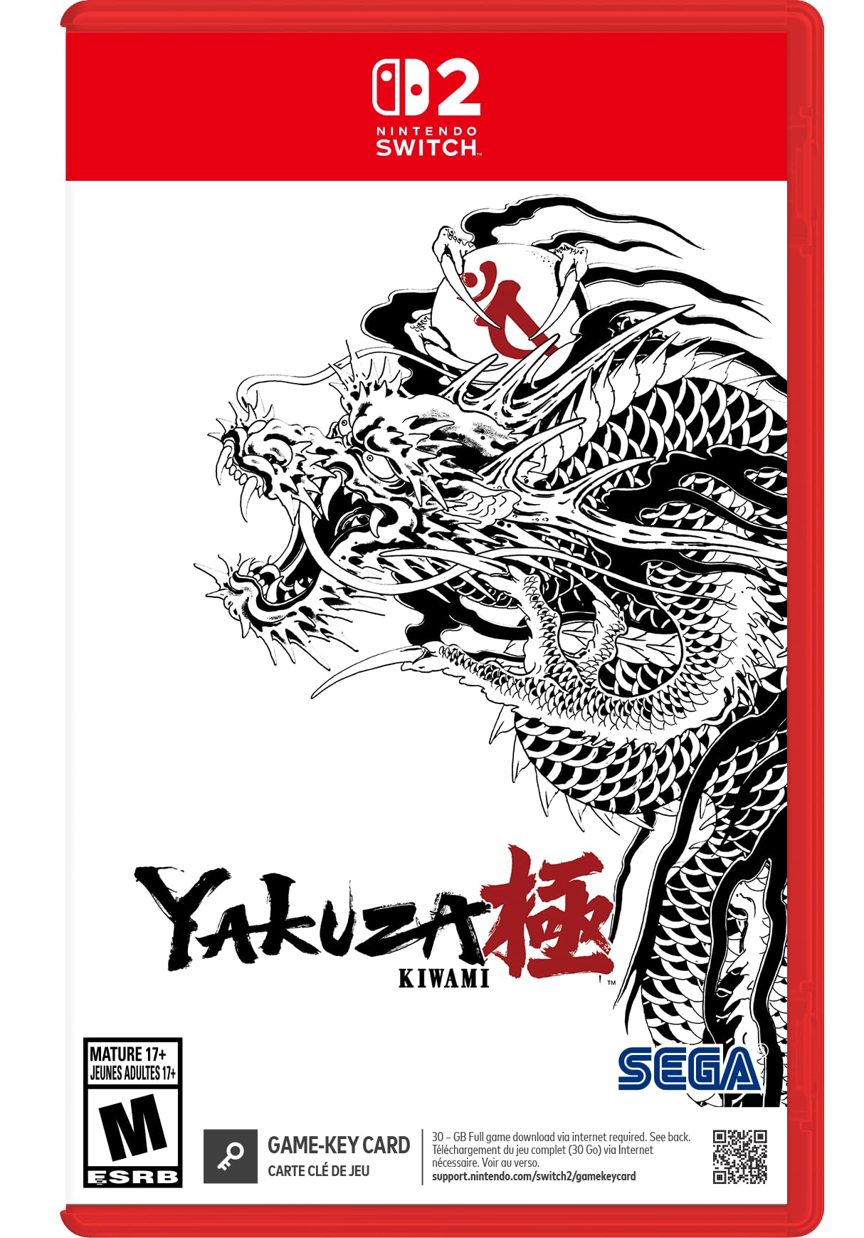 

Yakuza Kiwami 1 North Switch 2 (Game-Key Card) (Import America) – красный