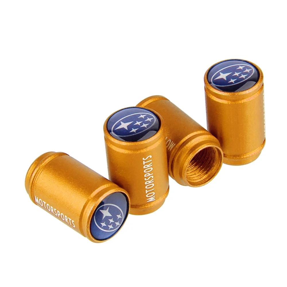 4PCS Aluminum Alloy Car Wheel Tire Valve Caps Covers Decoration For Subaru STI XV WRC WRX BRZ FORESTER IMPREZA LEGACY OUTBACK X555