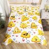 Käse Bettwäschesets Gelb Essen Dessert Bettbezüge für Jungen Mädchen Kinder Bettdeckenbezugsets Mode Teenager Schlafzimmerdeko 3-teilig