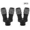 2PCs Plastic Steel Quick Connector C Type Round Two Way Quick Air Connectors Industrial Accessory