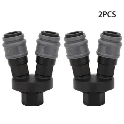2PCs Plastic Steel Quick Connector C Type Round Two Way Quick Air Connectors Industrial Accessory
