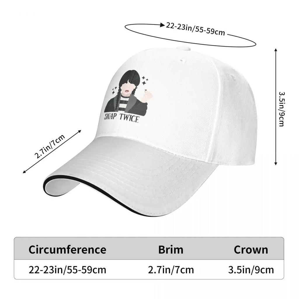 Snap Twice Baseball Cap Fashion Sandwich Hats Unisex Adjustable Hats Cap Outdoor