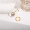 Double Layer Tassel Link Ring Gold Plated Stackable Finger Ring Elegant Chain Ring  Women Girls