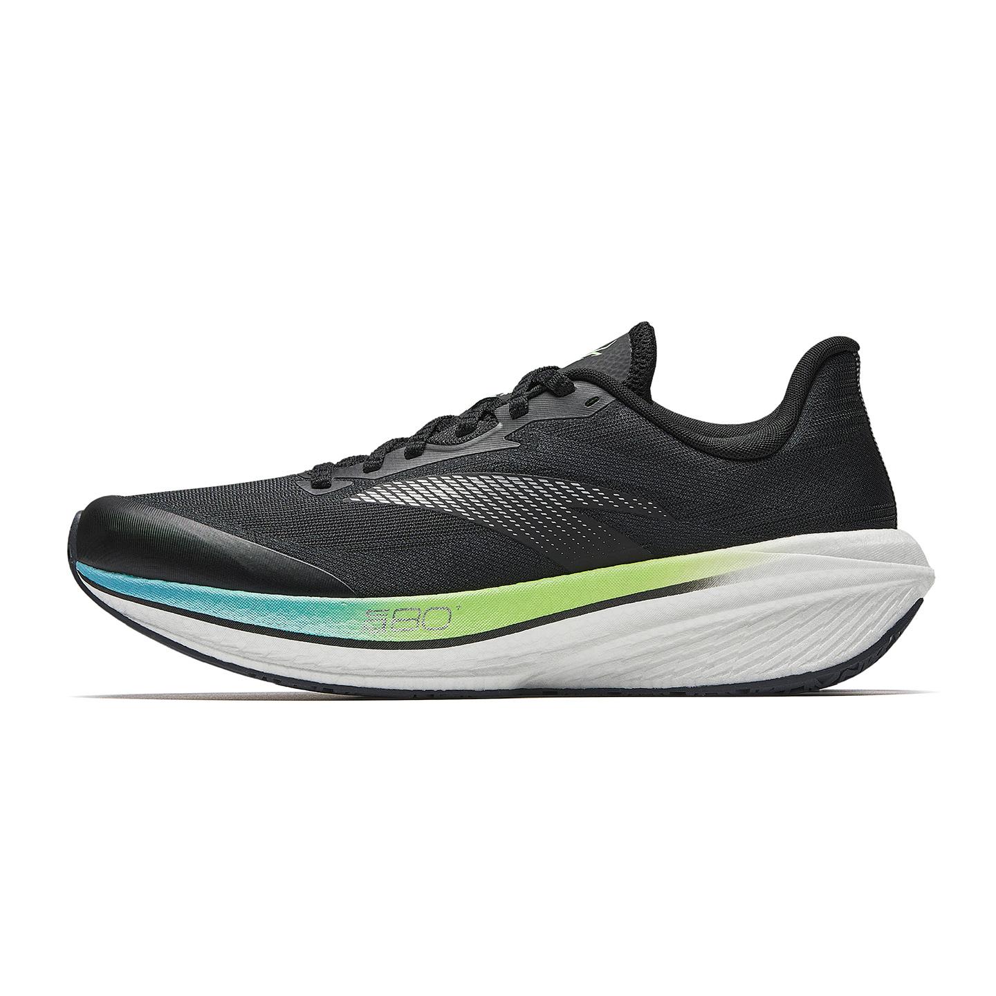 ANTA Men Professional Racing Running Shoes Black White Green Blue 112615555-4 39