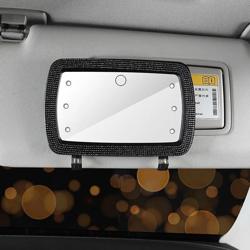 

Автомобільний козирок Косметичне дзеркало Світлодіодне автомакияжне дзеркало Туалетне дзеркало для першого офіцера Універсальна косметика для вантажівок Автоаксесуари чорний