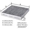 2x Car Pollen Cabin Air Conditioning Filter Activated Carbon 80292-TF0-G01 80291-TF0-E01 For Honda City CR-Z Fit 3 HR-V Insight