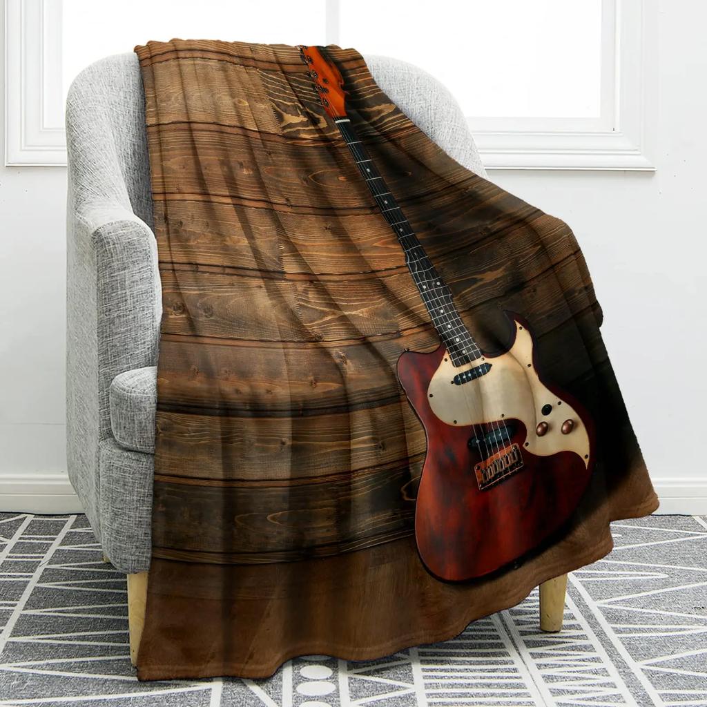 Music Note Blanket Print Throw Blanket Soft Warm Comfortable for Sofa Chair Bed Office for All Season Birthday Souvenir Gifts