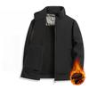 Winter Men's Waterproof and Velvet Thickened Outdoor Casual Solid Color Middle-aged Stand-up Collar Casual Warm Jacket Dad Wear for Men