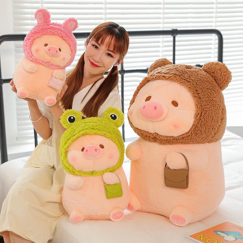 Cute Lulu Pig Doll Plush Toy Cute Pig Doll Rag Doll Big Pillow Birthday Gift for Women