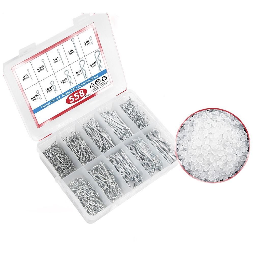 As Picture Show Cotter Pins 304 Stainless Steel 558 Pieces Pack Automotive Use Electrical Projects Home Repair