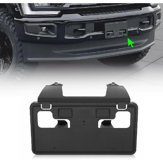 Front License Plate Frame For Ford F250 F350 F450 F550 Super Duty 2024 2025 2026 NO Drill Front Bumper License Plate Holder Mounting Bracket Cover