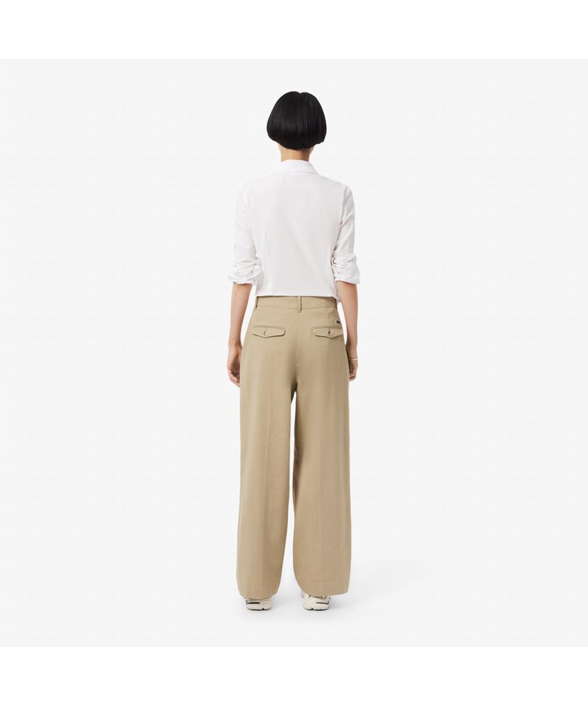 LACOSTE Women'S Wide Fit Chino Pleated Pants Hf2445-55N 02S