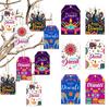 Diwali Theme Hang Tags For Party Decorations With 60pcs Paper Festive Labels