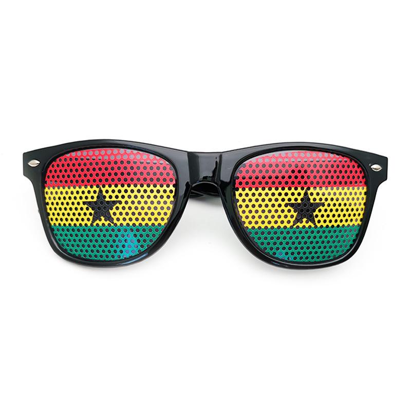 New Unisex Black Frame 42 Countries Flag Sun Glasses Decorative Spectacles Eyeglasses Frames for Party Women Men Sunglasses