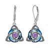1 Pair 12 Birthstone Option Celtic Knot Earrings Stainless Steel Pendant Earrings  Daily Wear