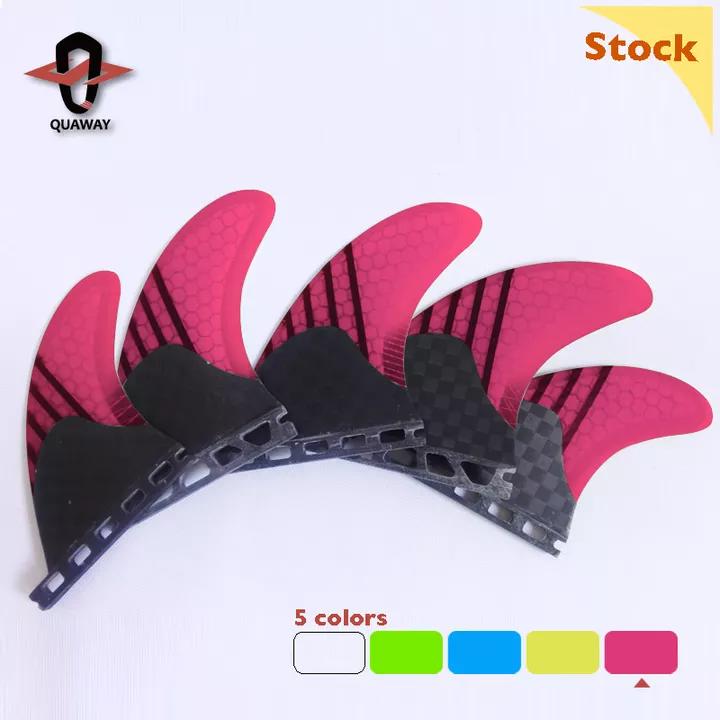 Bestseller Wabenmuster 5 Stück/Set Surfbrett Finnen Glasfaser Single Tab Finnen Carbon Surf Finnen