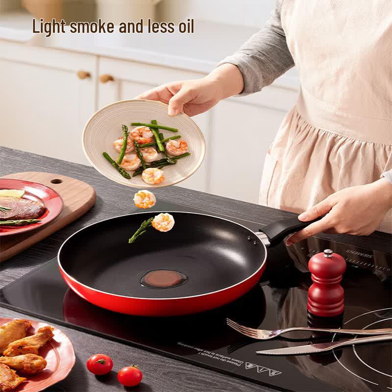 

COOKER KING Chinese Red Non-stick Frying Pan