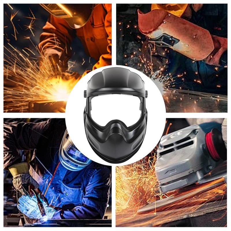 Welding Helmet UV Resistant Face Protector Dust Proof Large Viewing Welding Helmet for ARC Pipeline Stick Grinding Cutting