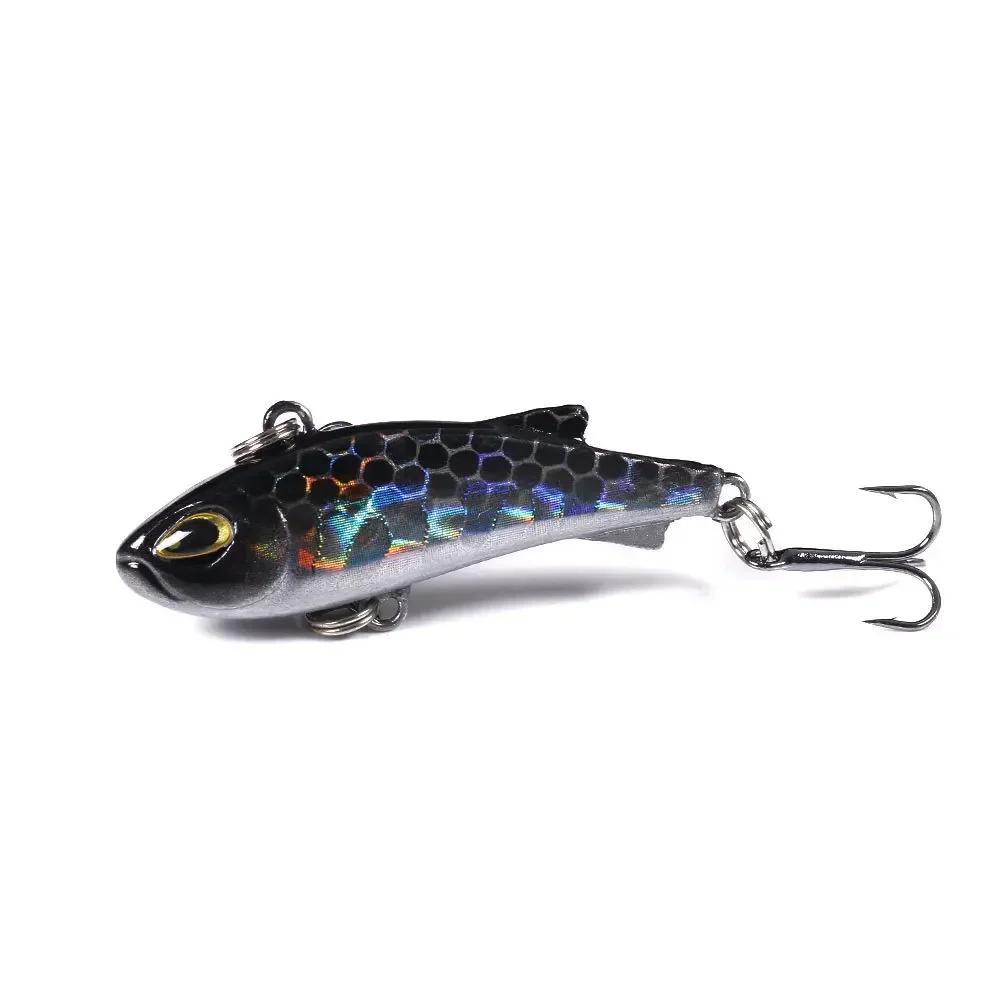 

ALASICKA Mini Vibration Sinking Fishing Lure Rigged VMC Hook, Angler s Hard Bait Wobbler for Salmon Bass Pike Trout 40mm 3.6g